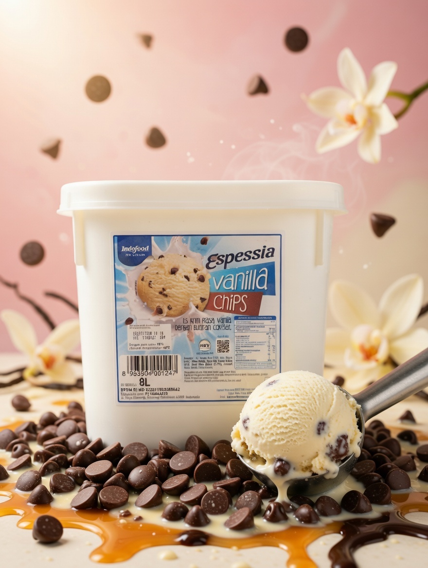 Es Krim 8L Vanilla Chocochips Indofood